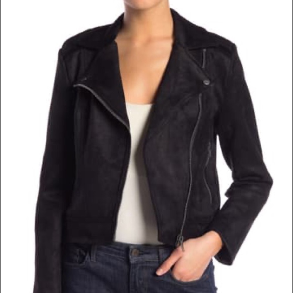NWT PHILOSOPHY FAUX SUEDE MOTO JACKET